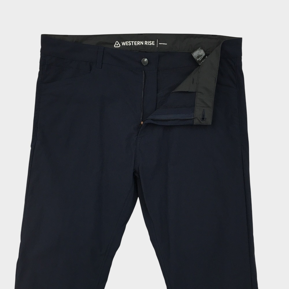 Western Rise Diversion Pants Mens 36 Navy Blue Supplex Nylon Stretch Trousers